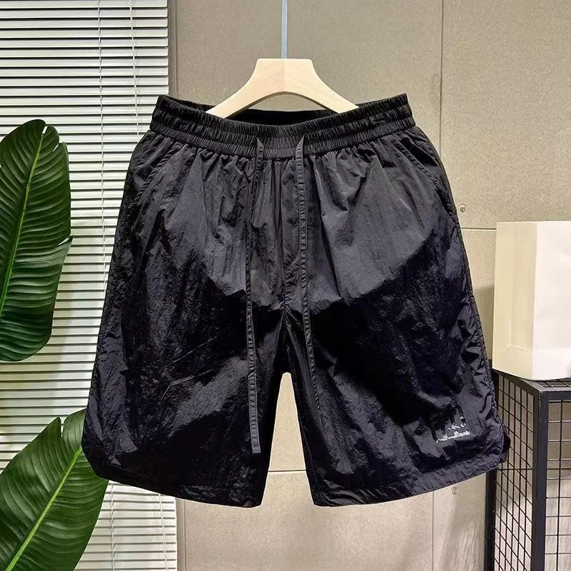 

Мужские свободные повседневные шорты, быстросохнущие, тонкие, для пляжа, спортивные, длиной до колена, летняя модная одежда, без бренда