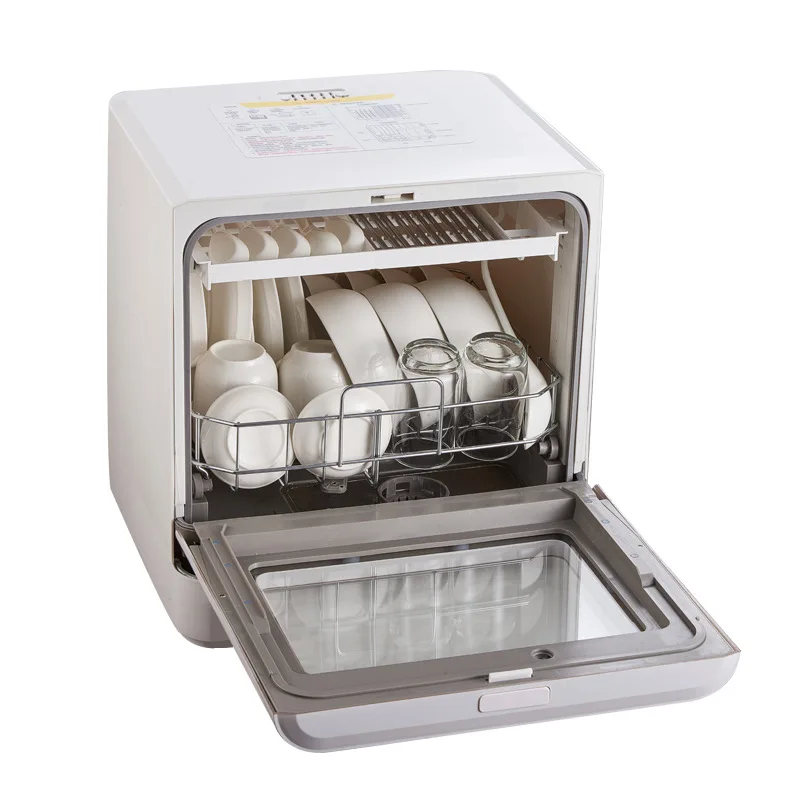 Smart Hotel Household & Commercial Use Plastic Drawer Style Countertop Dishwasher Automatic Cleaning 5 Sets Capacity US Plug