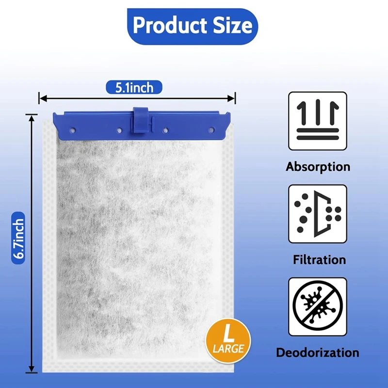 12 pacotes de cartucho de filtro grande para filtros de energia Tetra Whisper Bio-Bag 20I,40I/IQ20,30,45,60/PF20,30,40,60