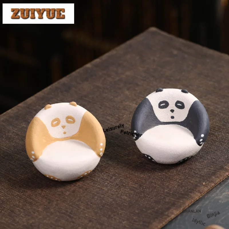 

Yixing Purple Clay Panda Sofa Tea Pet Creative Tea Sculpture Tea Figurine Play Toys Tea Statue Ornaments Desktop Collection