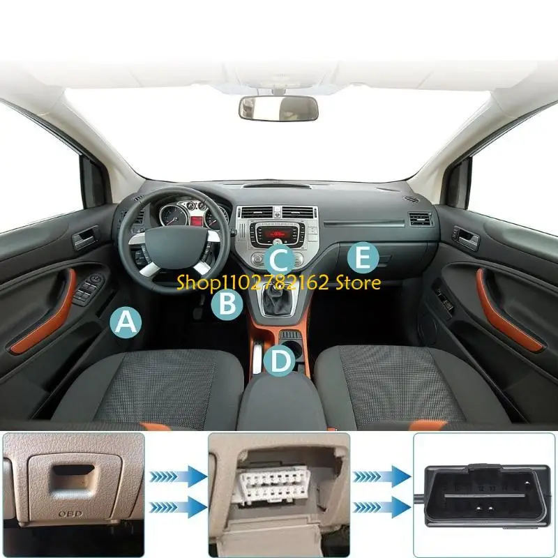 Cable alimentación para cámara tablero OBD eficiencia 547B con conversión 12 V a 24 V y características