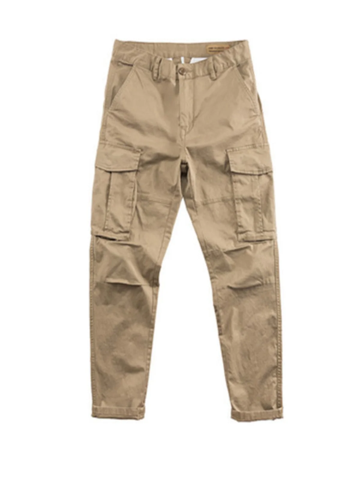 

Men's Pure Cotton Work Trousers Casual Straight Leg American Sle Wear Resistant Multi ket Leisure Pants Spring Autumn