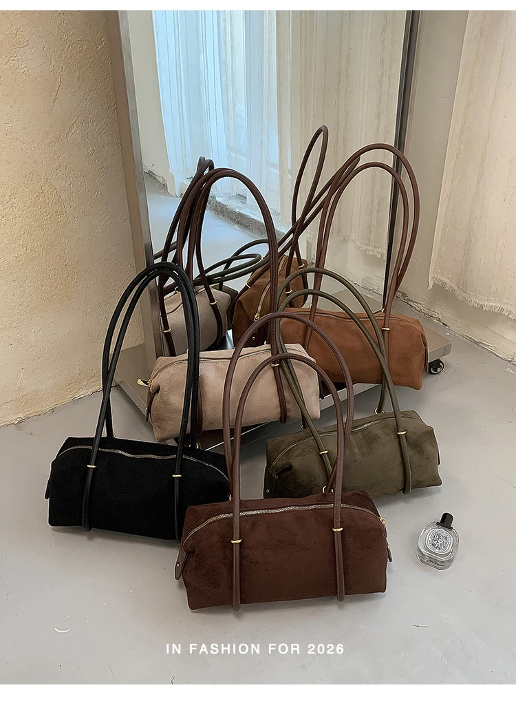 Bolso de Hombro Retro Estilo Francés para Mujer, Nuevo Modelo 2026, Ligero, de Lujo, Pequeño, de Alta Gama, Tipo Bowling