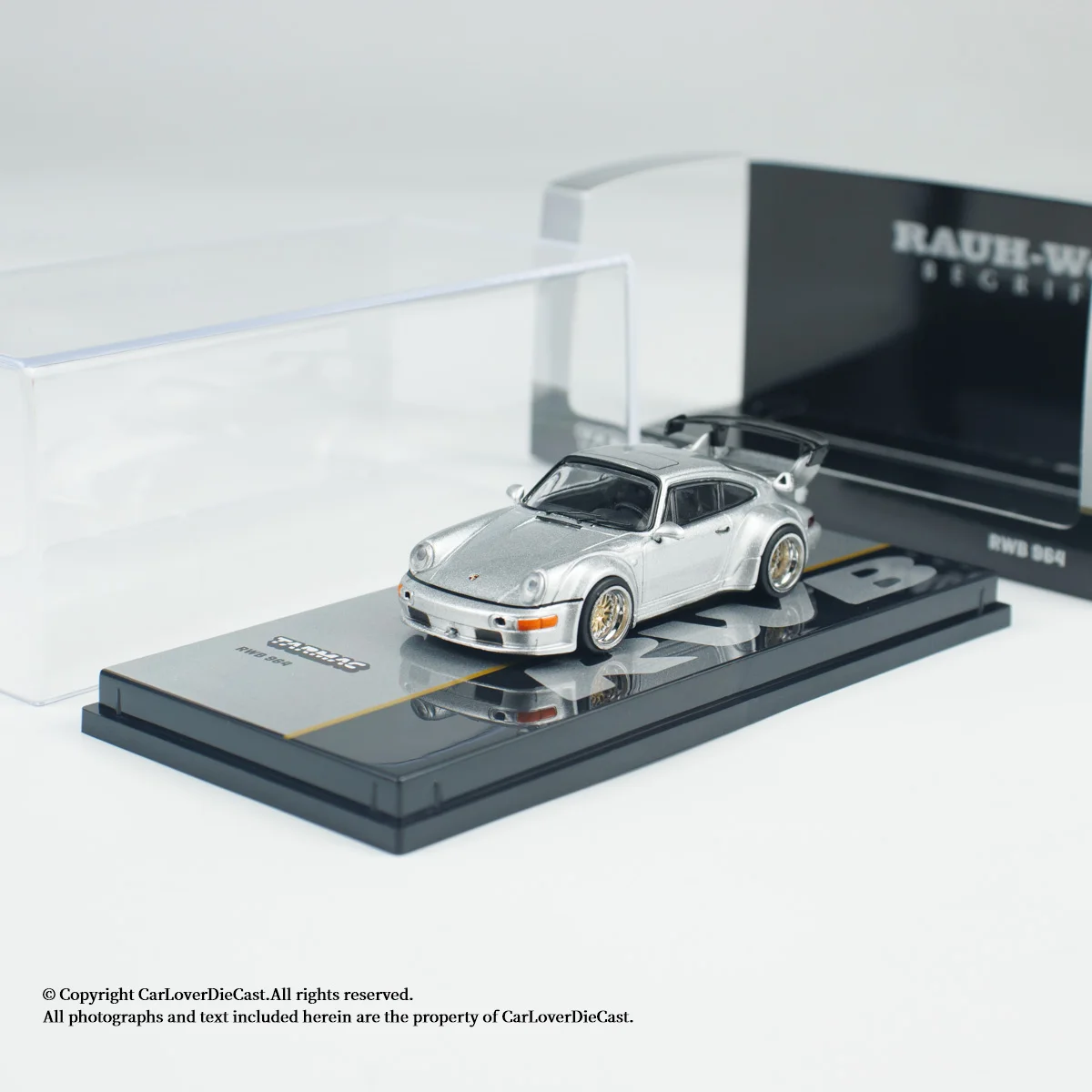 

Tarmac Works 1:64 RWB 994, серебряная литая под давлением модель автомобиля, коллекция игрушек