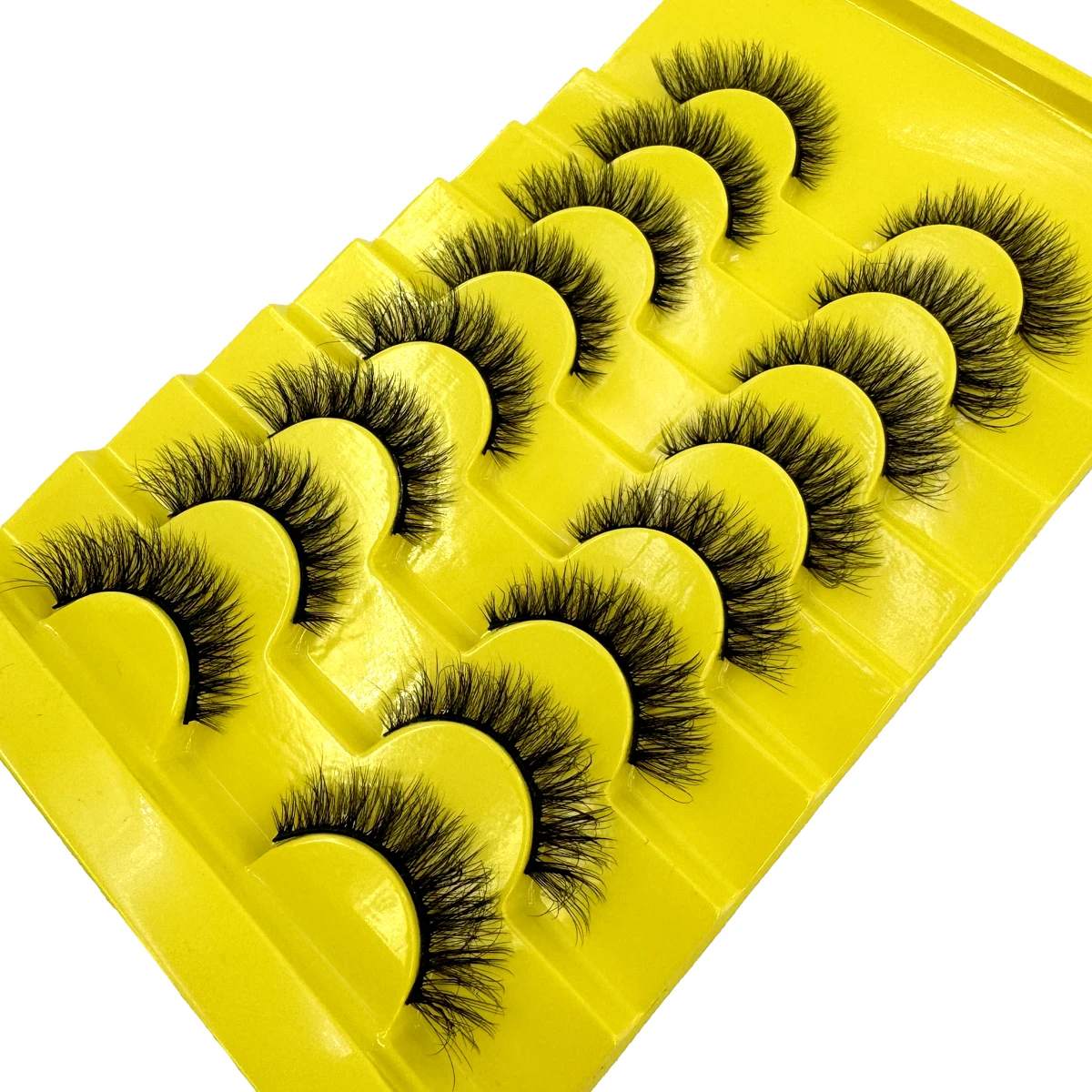 8 pares de pestañas de visón 3D Cilios esponjosas belleza suave pestañas postizas de visón cortas naturales pestañas postizas de maquillaje reutilizables gruesas clásicas