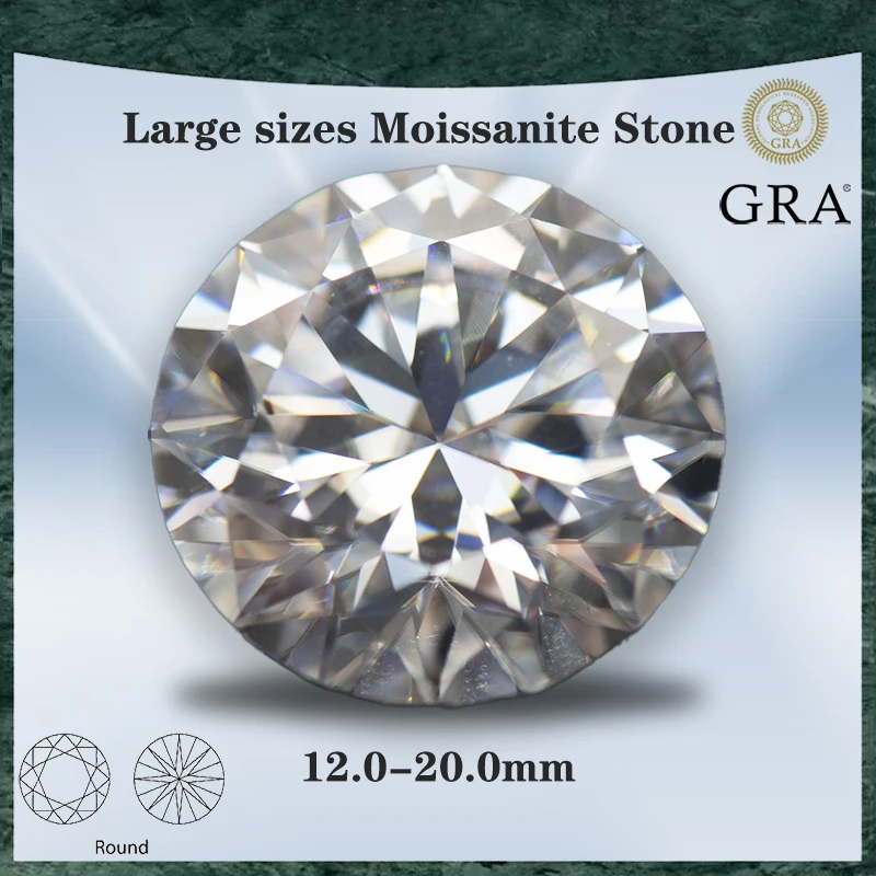 Moissanite Stone Large Sizes D Color with GRA Certificate Pass Diamond Tester Charms Beadsfor Advanced Jewelry Making Materials