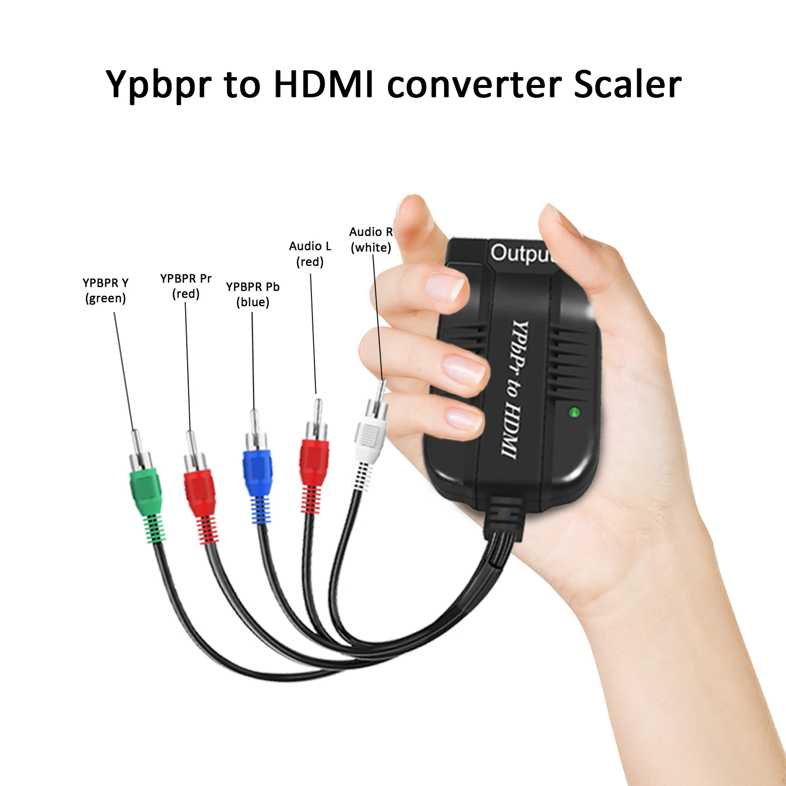 Ypbpr component to hdmi hdtv video converter audio adapter with audio and video cable