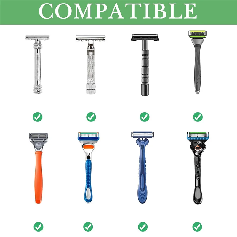 Soporte de maquinilla de afeitar de seguridad A66K-2 uds, diámetro de apertura de 0,7 pulgadas (18,5 Mm), soporte de afeitado para hombres para baño para Gillette Skinguard