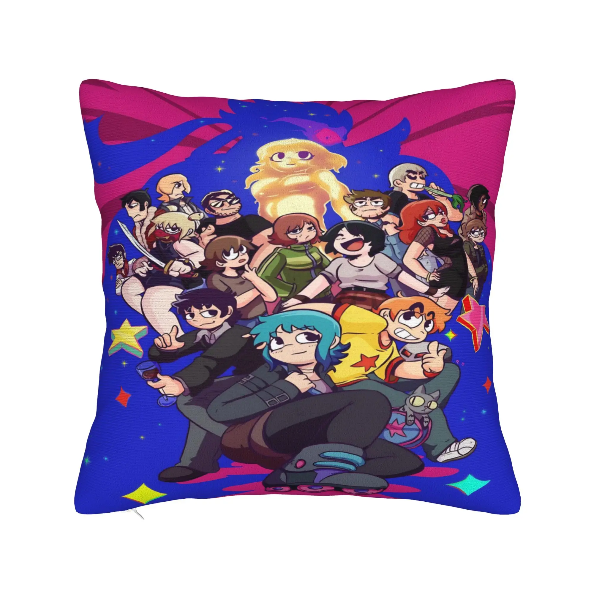 Scott Pilgrim vs. the World Pillowcases Stuff Printing Cushion Cover  Throw Pillow Cover Seat Decorations Square Multiple Sizes