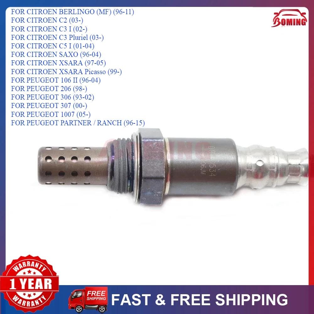 

New Car Air Fuel Ratio O2 Oxygen Lambda Sensor DOX-1534 Fits For Citroen C2 XSARA PICASSO SAXO PEUGEOT 106 206 2000-2005