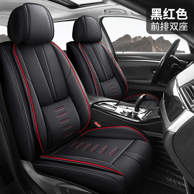 

Nappa Leather Car Seat Covers Full Set 5 Seat All Season Breathable Universal Fit for Sedan SUV Truck