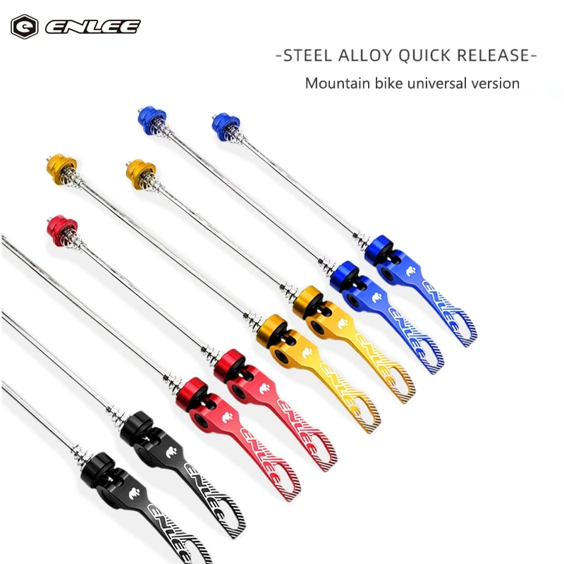 ENLEE Hub Quick Release Lever MTB Road Bicycle Aluminium  Alloy  Skewers Front Wheel 100mm Rear 135mm For Mountain Bike Folding