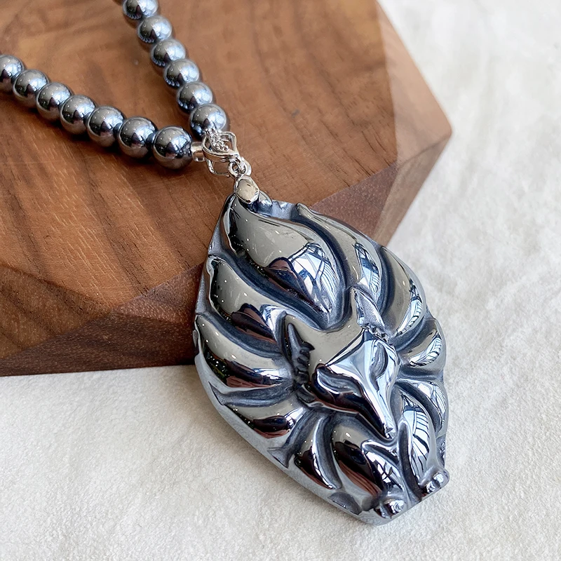 

Терагерцовый кулон с лисой и гравировкой, ожерелье с девятью хвостами, корешок персика