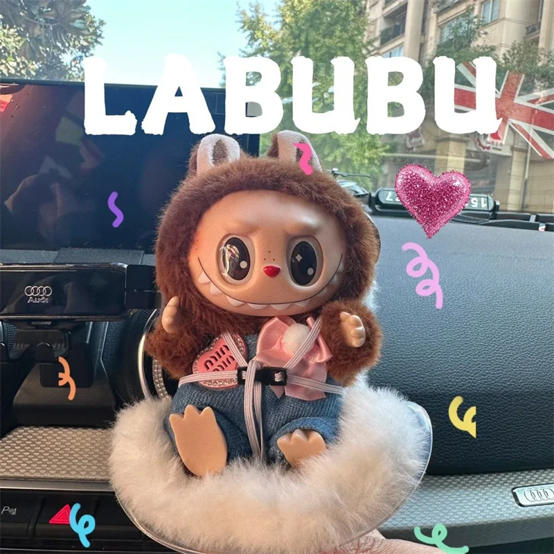 The Monster Labubu Safety Seat Car Accessory Kawaii Dolls Car Air Outlet Decoration Toys Have Aromatherapy Kids Gifts