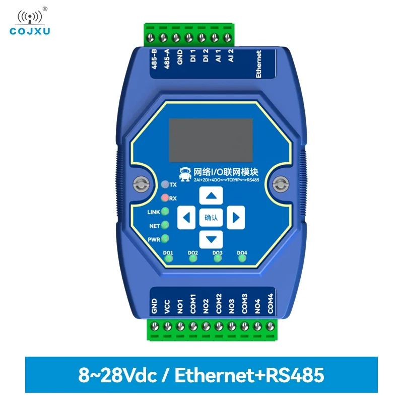 

ModBus Ethernet I/O Network Acquisition Control Module COJXU ME31-AAAX2240 RS485 Rail Installation 2DI+2AI+4DO Industrial Grade