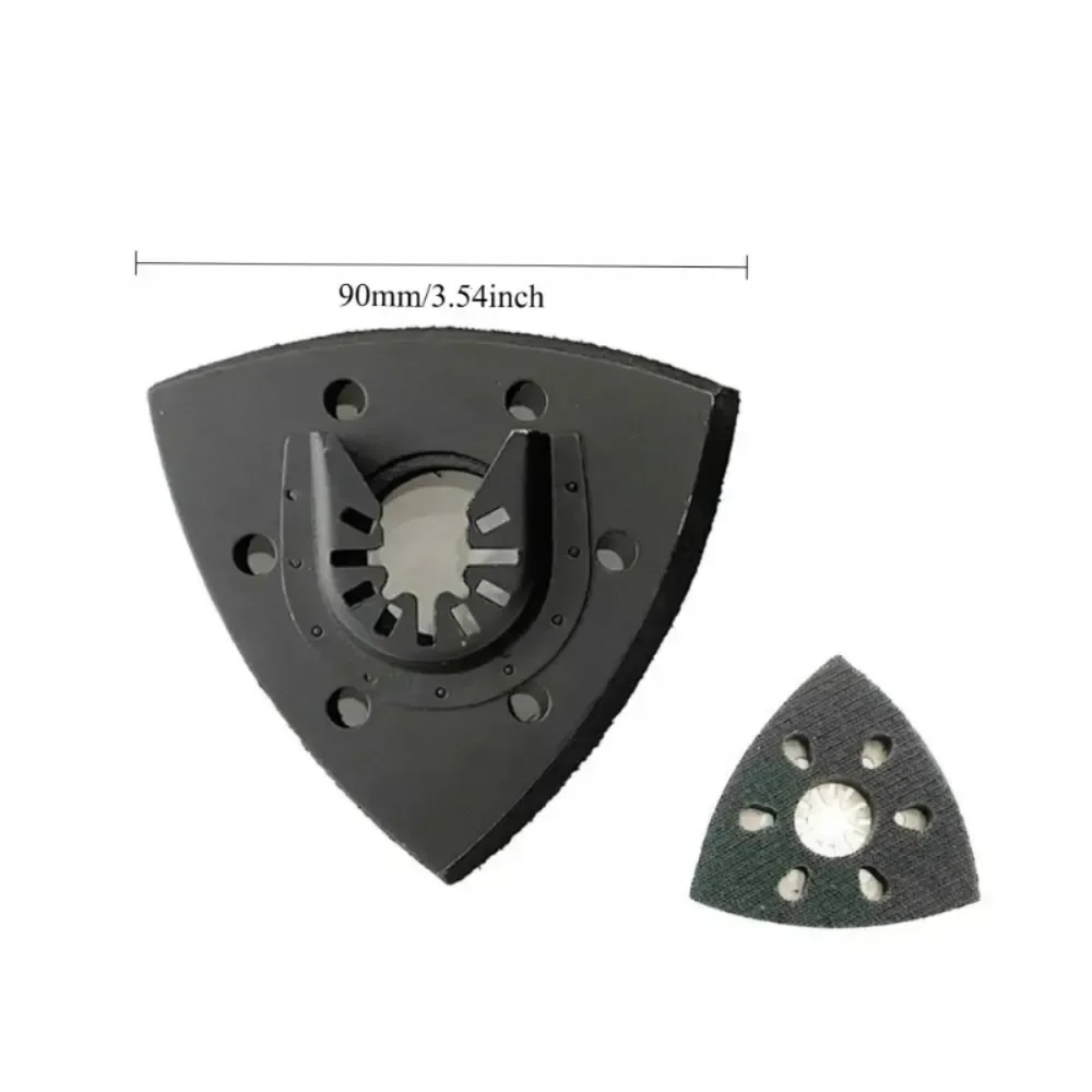 1pc Universal 6-Hole Triangle Sanding Pad, Quick-Release Multi-Functional Woodworking Saw Blade Dedicated Sanding Disc Accessory