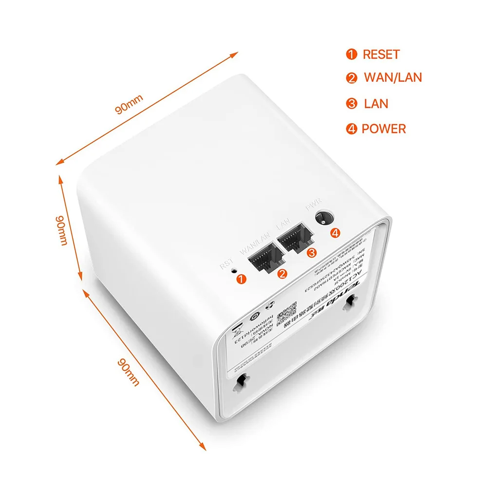 Imagem -05 - Tenda-sistema Wifi de Malha Doméstica Inteira Roteador sem Fio Cobertura de Ampla Faixa Nova Mw3 Mesh3f Ac1200 Banda Dupla 2.4 5ghz