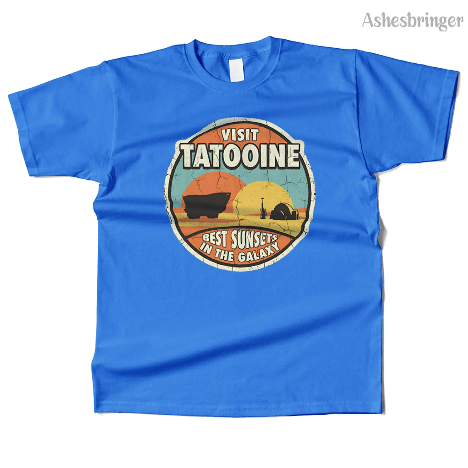 Mens Cotton Best Sunsets In the Galaxy Graphic High Quality T Shirt Street Casual Style Tee for Men and Women