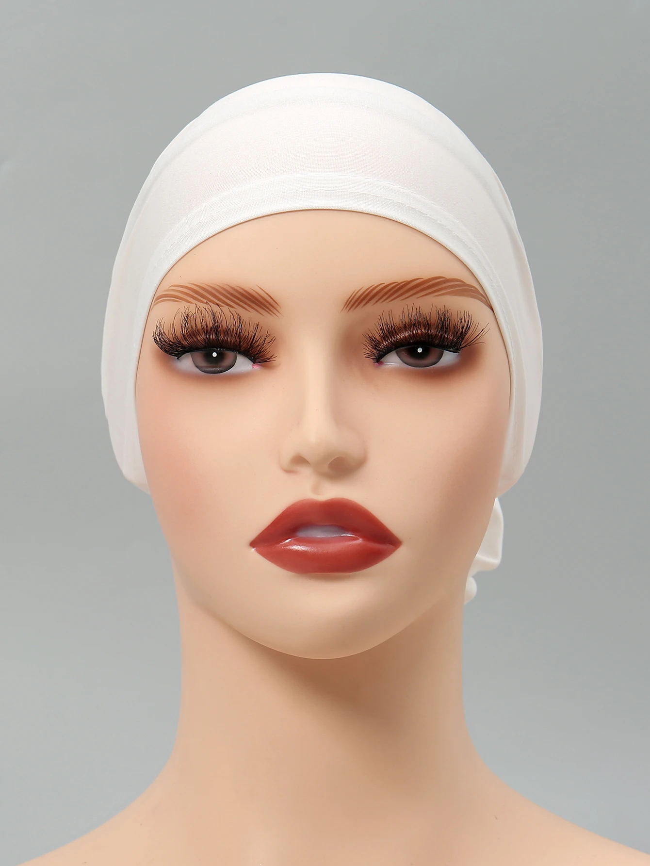 Hijabs musulmans pour femmes, écharpe de chapeau à fond Modal fin, Turban de couleur unie avec dentelle Panhua Islam, bandeau enveloppant la tête avec cravate au dos