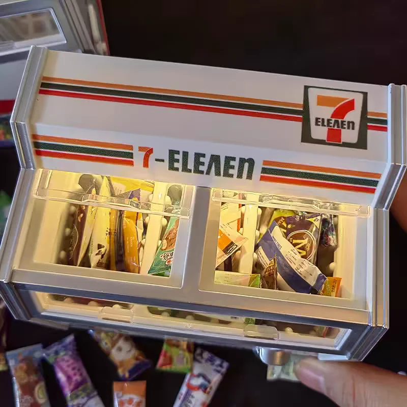 New Magnetic Refrigerator Sticker Mini Horizontal Freezer Model Fridge Magnets Dollhouse Miniature Refrigerator Supermarket Toy #2