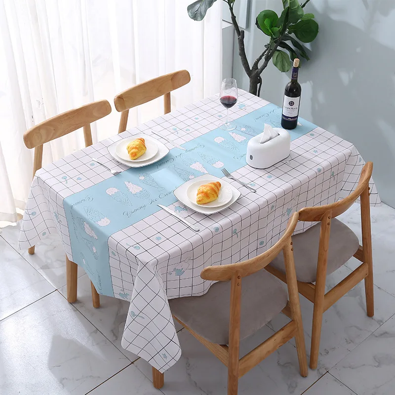 

2024 Tablecloth waterproof, anti scald, anti oil rectangular, no wash, internet red checkered tablecloth