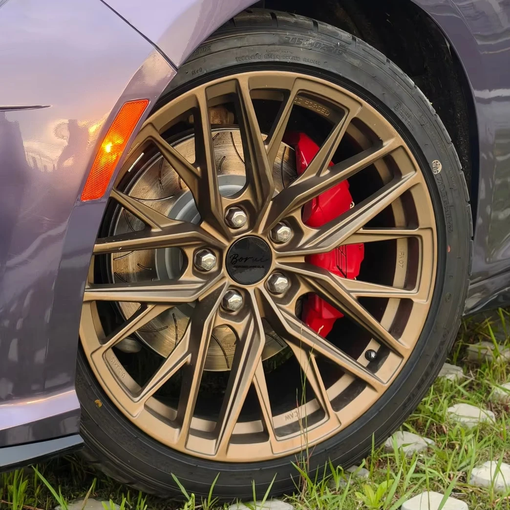Borui Forged Alloy Wheels 18 19 20 Inch 5x112 5x114.3 5x120 Custom Monoblock Car Wheelss For Audi Benz Tesla Lexus Cadillac