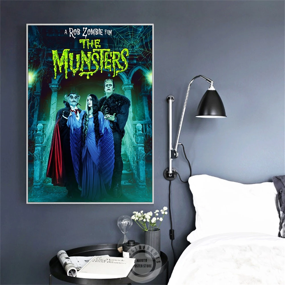 The Munsters 2022 Film Poster Comedy Drama Movies Prints Wall Art Canvas Painting Pictures Cinema Living Room Home Decoration