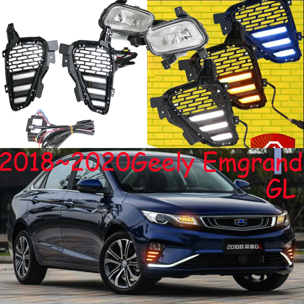 

car accessories bupmer head light Geely Emgrand GL daytime light fog lamp LED headlight led 2018~2020y Geely headlamp