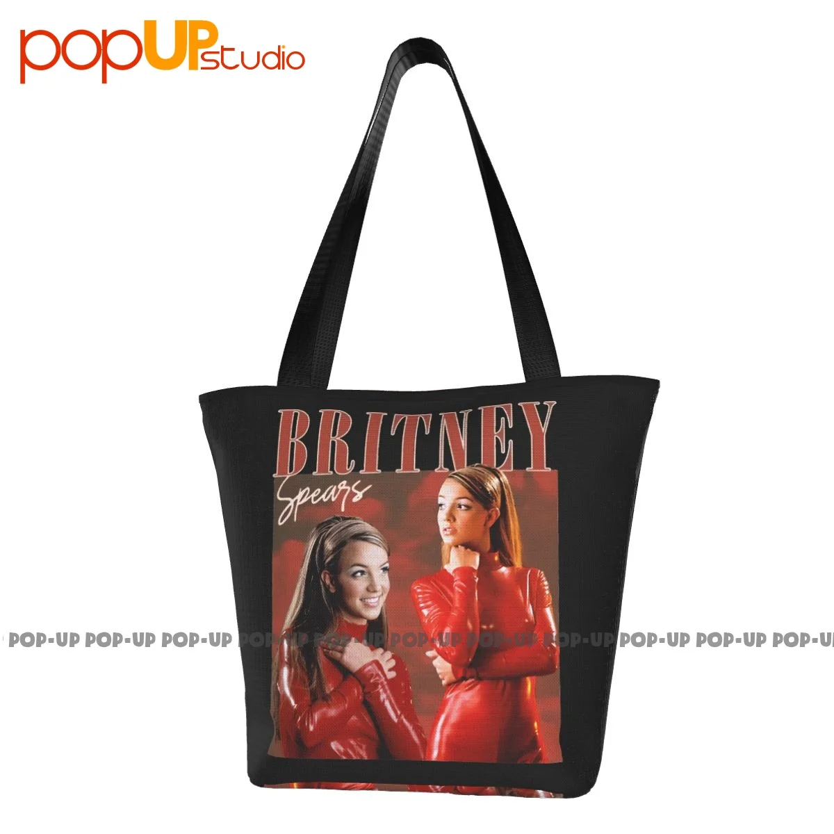 Britney Pop Culture Britney Spears Hit Me Baby One More Time Oop Handbags Commute Shopping Bag Carrying Bag