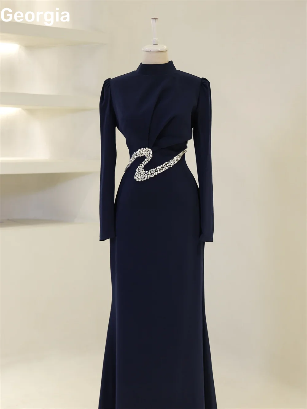 فساتين سهرة Customize Column Scoop Neckline Elegant Party Dresses For Women Floor-Length Formal Occasion Dresses Zipper Up Long