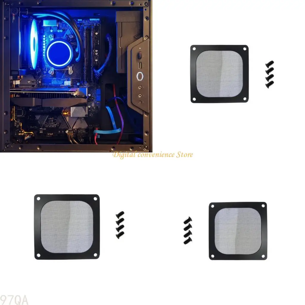 

97QA PC Computer Case Fan PVC Dust Mesh Filter Mesh Frame 8/9/12/14cm