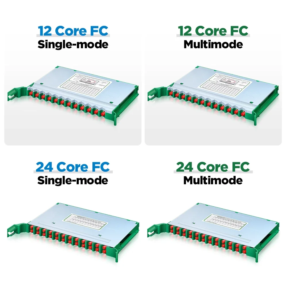 Выдвижной ползунковый лоток AMPCOM FC для корпуса FIber Optic ODF, 12/24 волокна, одномодовый и многорежимный с ленточным кабелем