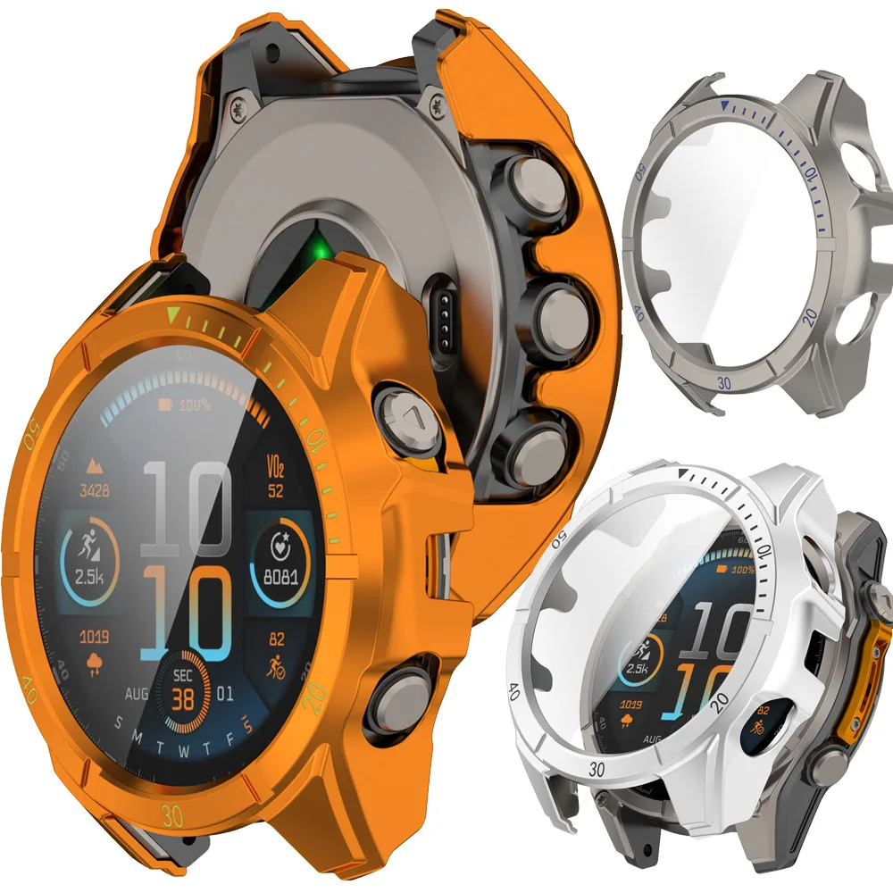 BEHUA Coverage Protector Case For Garmin Fenix 9 Pro 43mm/47mm/51mm AMOLED 9Pro PC Cover Case With Film Screen Frame