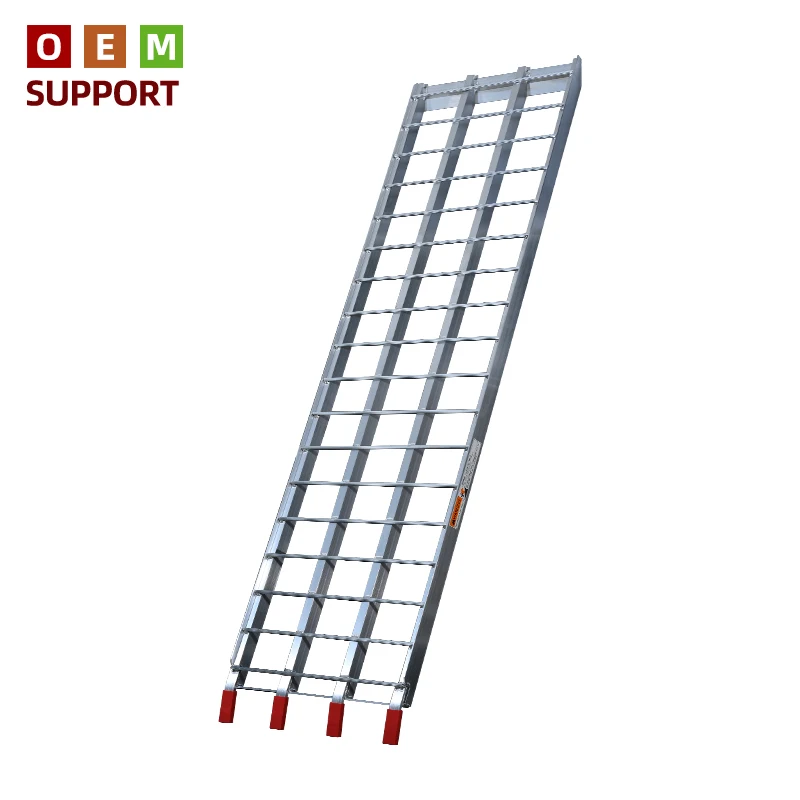 KARLION Aluminum Motorcycle Loading Ramp-High-Strength Portable Universal Fit 260KG Capacity Low-Profile Design for Safe Easy