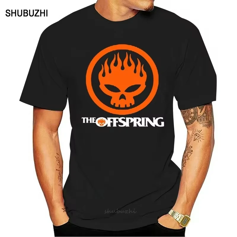 New The Offspring Skull Logo Rock Band Men's Black T-Shirt Size S to 3XL Summer Style Mens Tees T-Shirts 100% Cotton Clothing