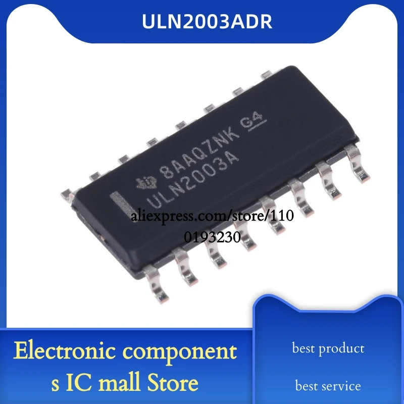 10PCS/LOT     ULN2003ADR ULN2004ADR ULN2004A ULN2003A IC PWR RELAY 7NPN 1:1  TRANS 7NPN DARL 50V 0.5A 16SOIC  In Stock