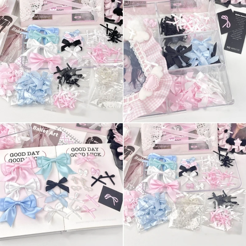 

31BB DIY Decoration Kit Pink White Bowknot Heart Packaging Material Kpop Photocard Holder Materials Gift Wrapping Accessories