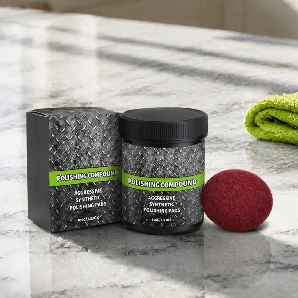 Surface Polishing Past, with High Density Polishing Pad, Surface Restoration Polish Cleaner for Metallic Ceramic Stone Polishing