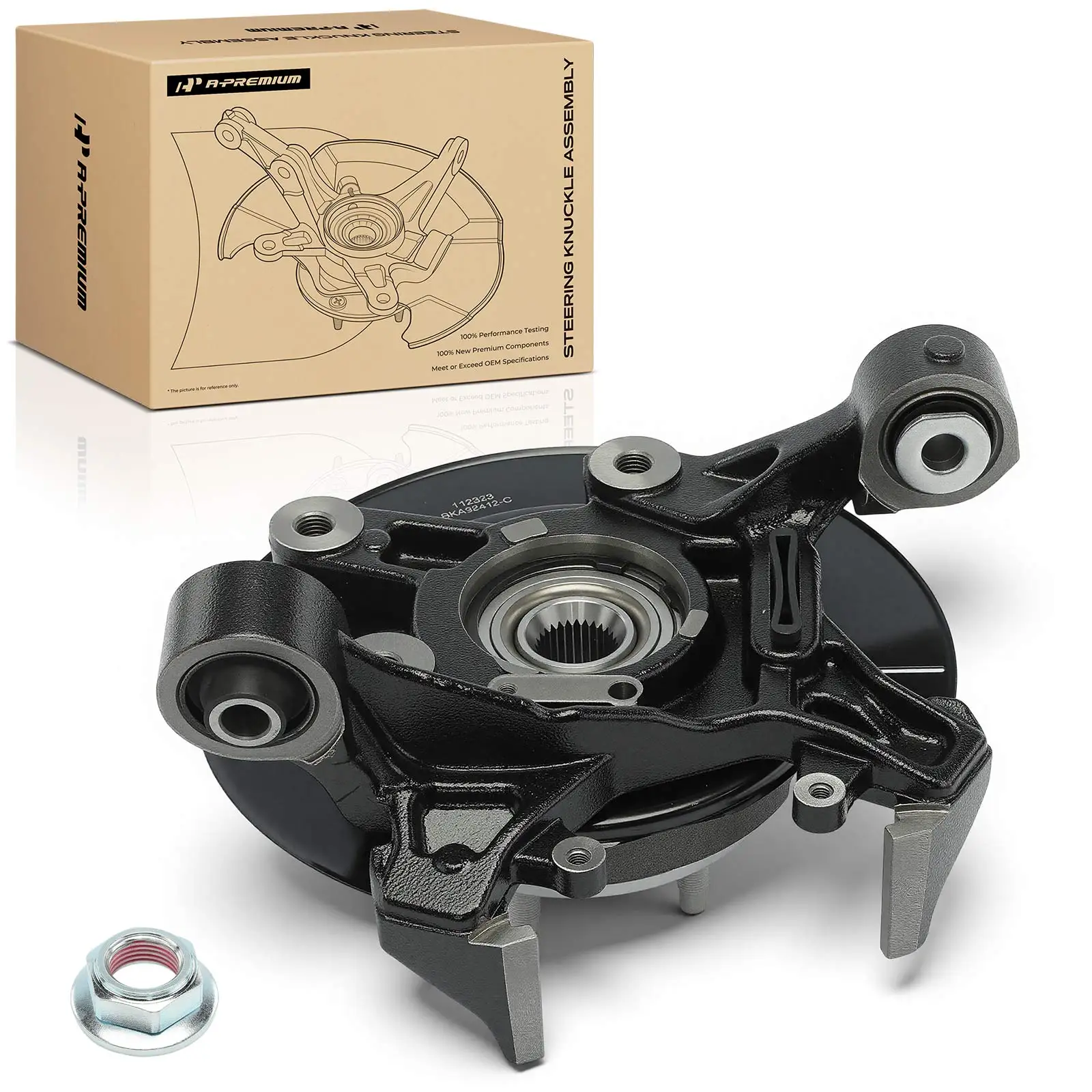 A-Premium Rear Steering Knuckle & Wheel Hub Bearing Assembly for Ford Explorer 2006-2010 Mercury Mountaineer 2006-2010