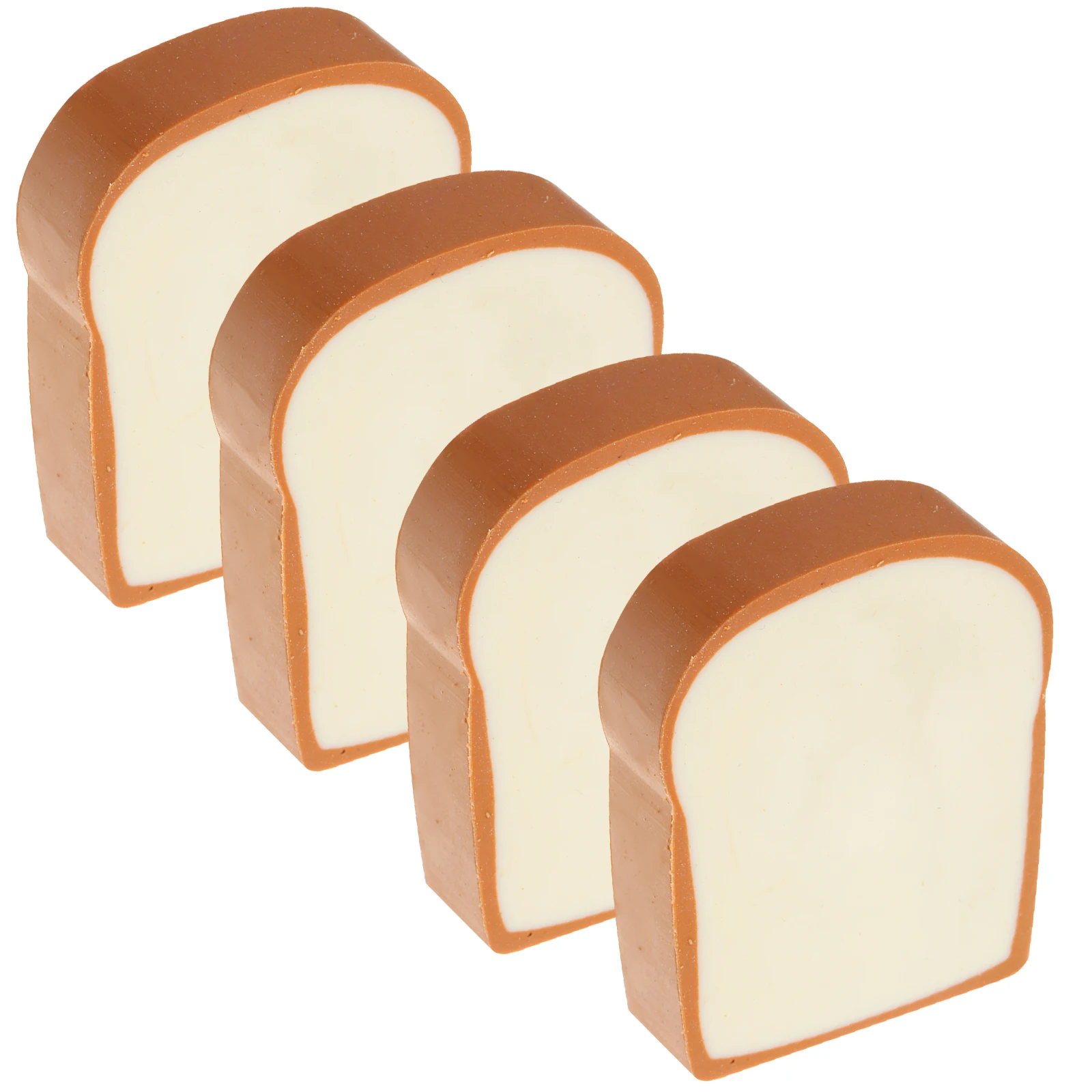 4 шт., креативный ластик, детские канцелярские принадлежности, милые TPR ластики для карандашей для хлеба, тостов, мультяшные ластики для еды, сувениры для вечеринки, офиса и дома