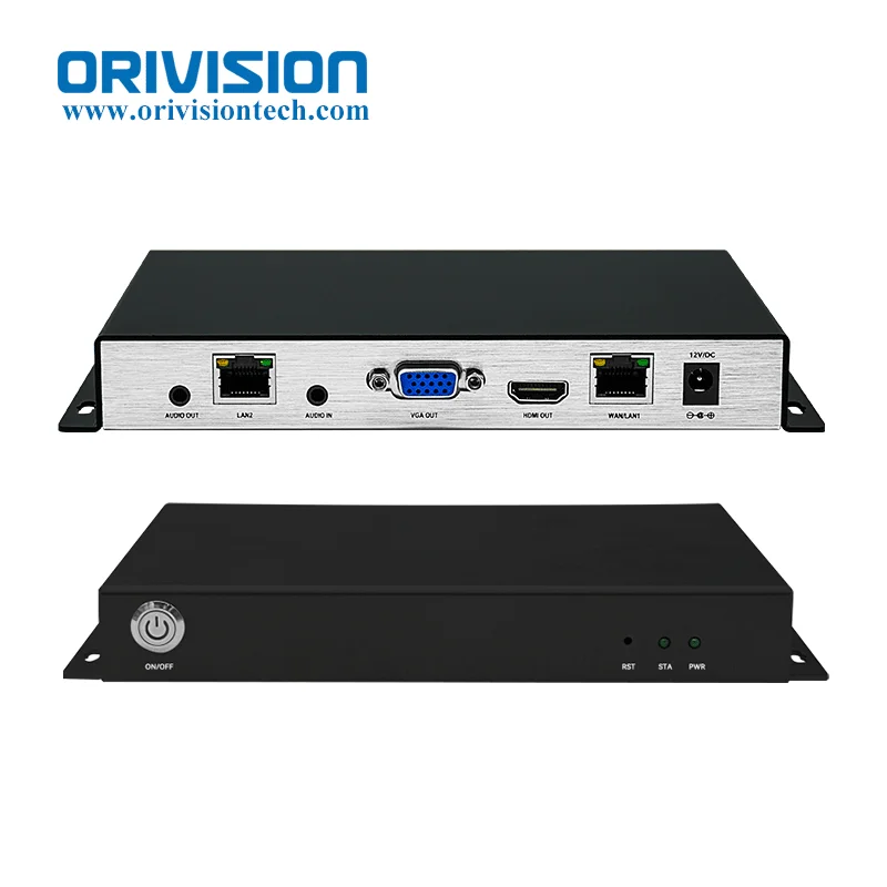 H.265 4K UHD Dual Ethernet IP to IP Video Transcoder Media Gateway SRT RTSP RTMP to HDMI Video Streaming Decoder