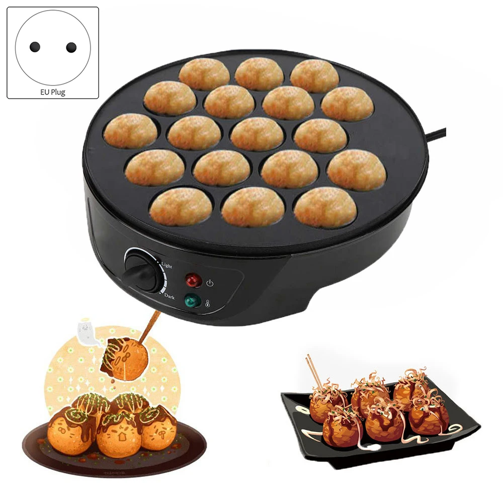 Household Takoyaki Machine Octopus Ball Mini Electric Baking Pan Maruko Baking Machine Breakfast Machine EU Plug