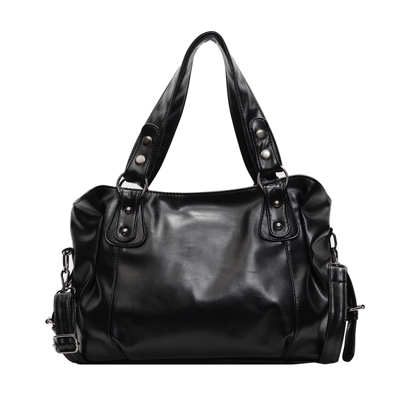 Damen PU-Leder Schultertasche Große Kapazität Messenger-Tasche Henkeltasche Hobo-Taschen für Reisen