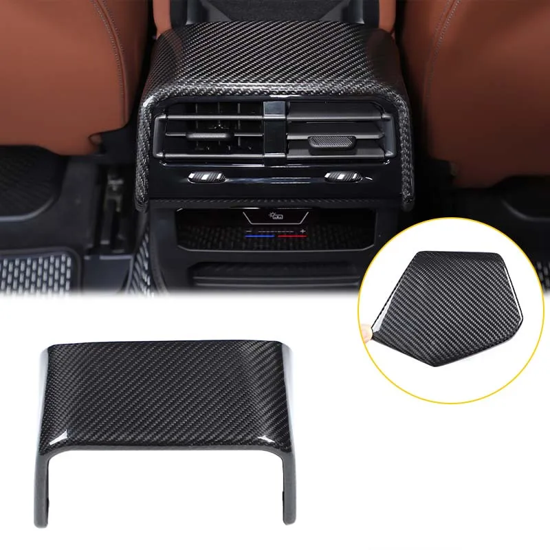 

For BMW 5 Series G60 2024+ Real carbon fiber car rear exhaust vent upper cover decorative sticker car protection accessories