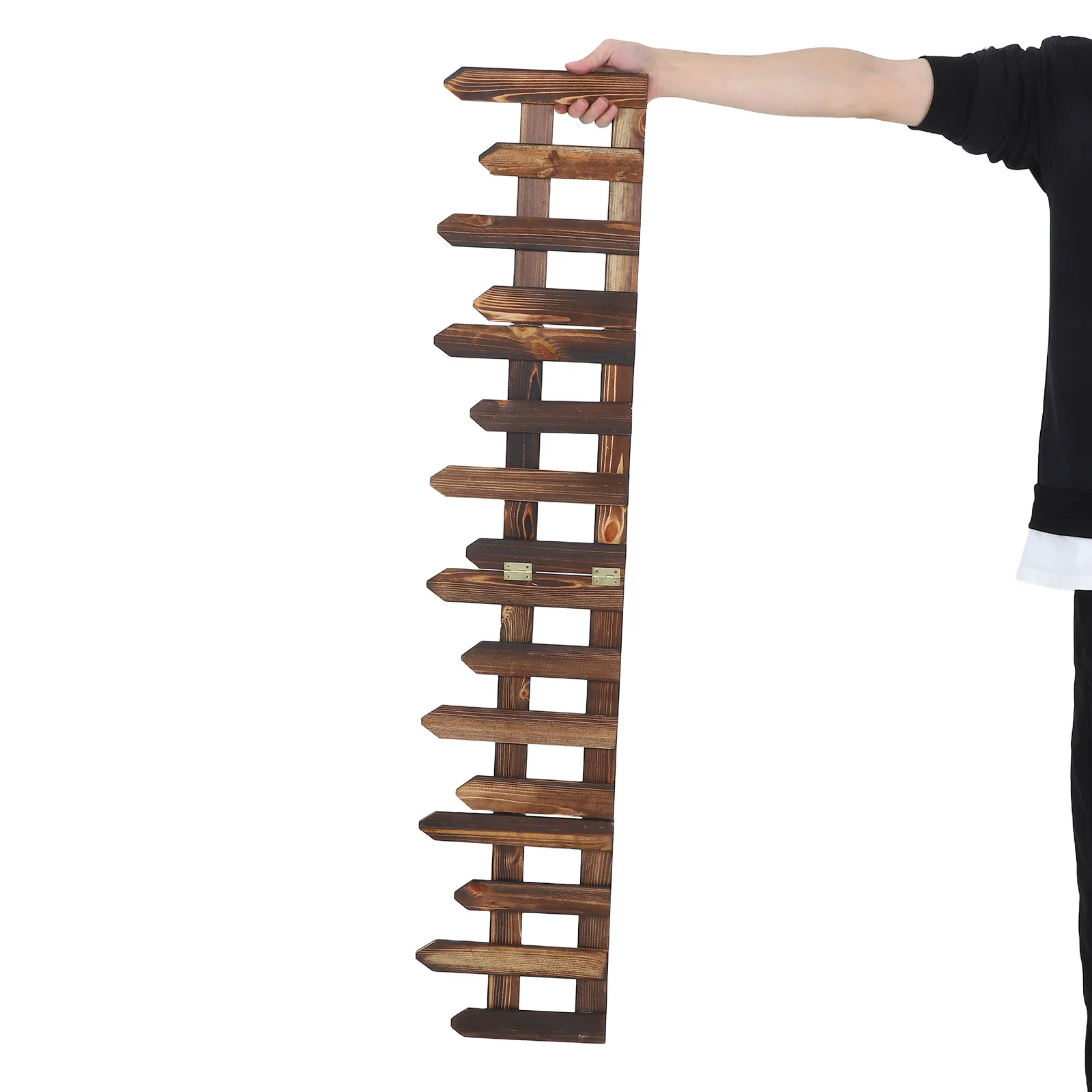 

Solid Wood Garden Fence Decorative Flowerbed Edging Balcony Lawn Fence Replacement Wood Flower Border Outdoor Yard Decor