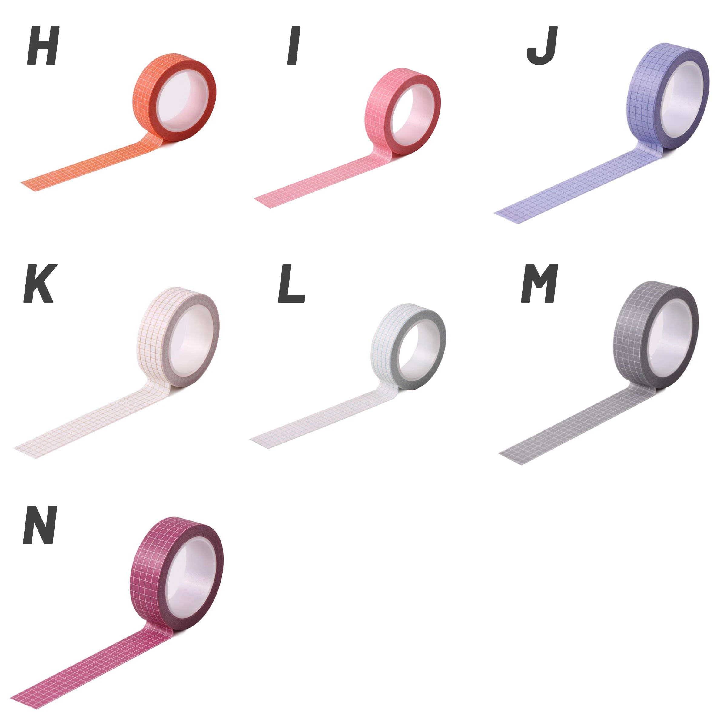 Card Lover 10M Effen Kleur Raster Washi Tape Masking Tape Voor Tijdschrift Scrapbooking Creatieve Briefpapier