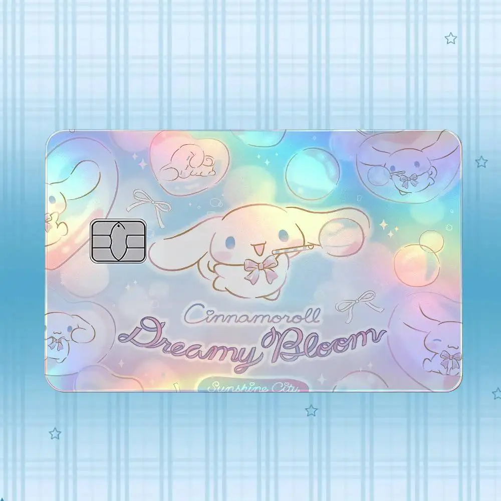 C-Cinnamoroll Laser-Holografischer Karten-Skin-Aufkleber für Kredit- und Debitkarten – 4 Stück/Set, wasserfester, kratzfester Schutz – Detail 19