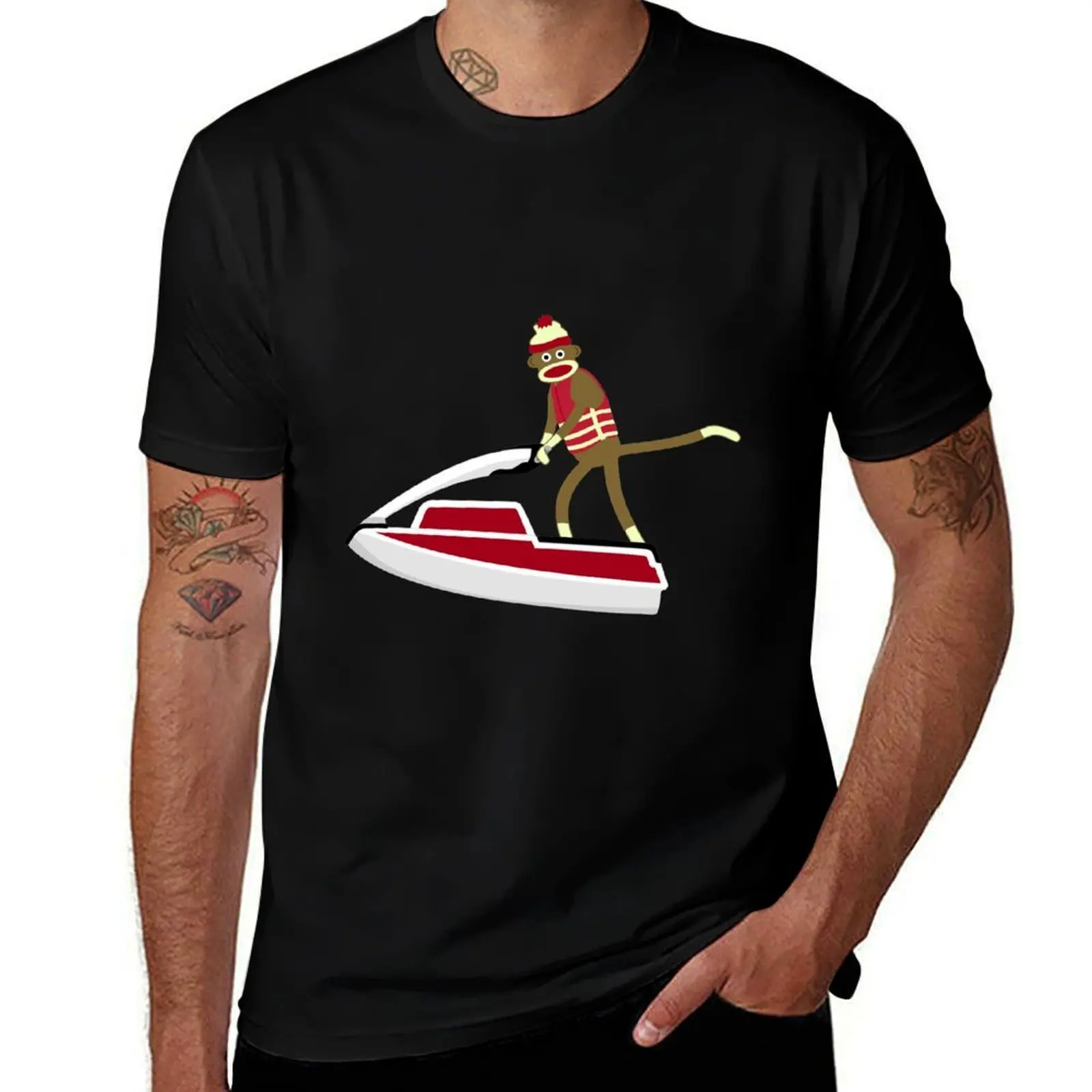 

Sock Monkey Jetski T-Shirt t shirt for man cotton t shirt man T-Shirt