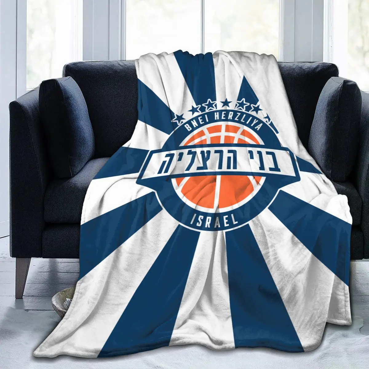 Bnei Herzliya Bc Fleece Deken Ultra Zachte Flanellen Deken Digitaal Bedrukt All Season Premium Fluffy