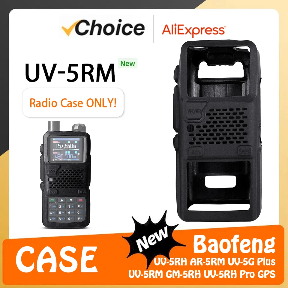

Baofeng UV-5RM Protective Cover Rubber Soft Case Pouch Handheld Cover Shell Holster For Walkie Talkie AR-5RM UV5RM 5RH Ham Radio